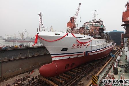 黃埔造船14000KW海洋救助船下水