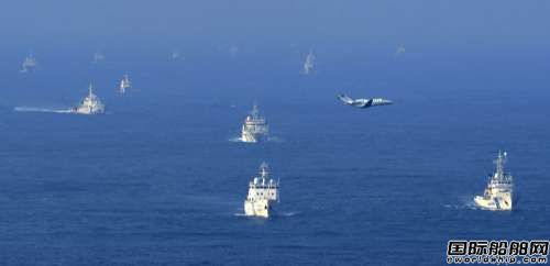 12艘中國公務(wù)船同時巡航釣魚島 