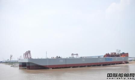 宏強船舶重工9#375尺海工輔助船下水