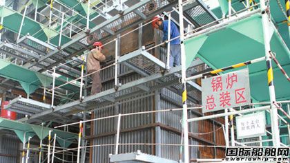 九江海天為客戶加緊生產船用鍋爐