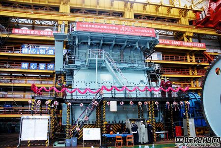 大連船柴交驗國內首臺環保W6X72主機