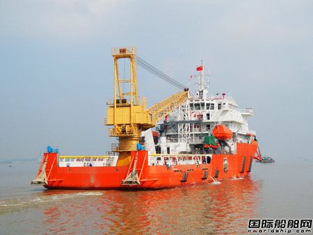 航通船業一艘83.6米居住船完成試航