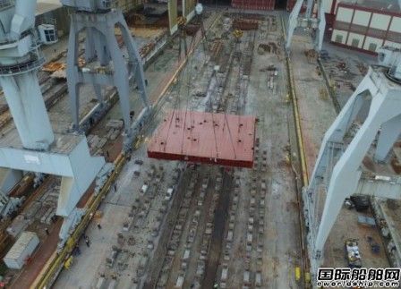 LaNaval一艘LNG動力海工船鋪設龍骨