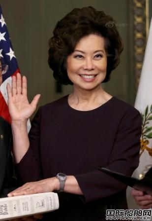 趙小蘭正式就任美國運輸部長