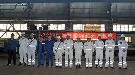 渤船8000噸加油船4號船開工建造