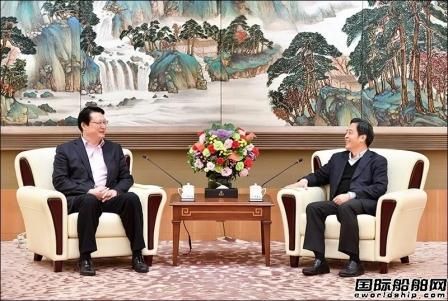 胡問鳴會見招商局集團董事長李建紅