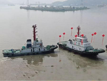 華海重工建造全回轉大功率拖輪順利下水