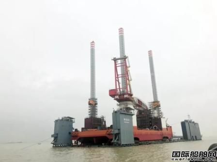 黃船海工800T自升式風電安裝平臺順利下水