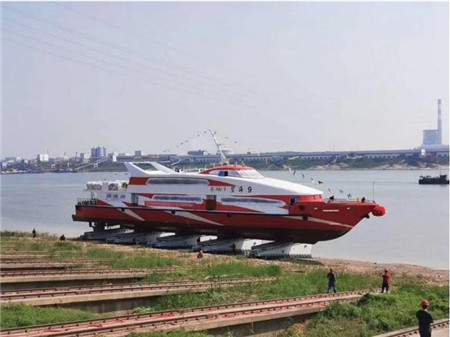 理工船舶設計“碧海9號”高速客船順利下水