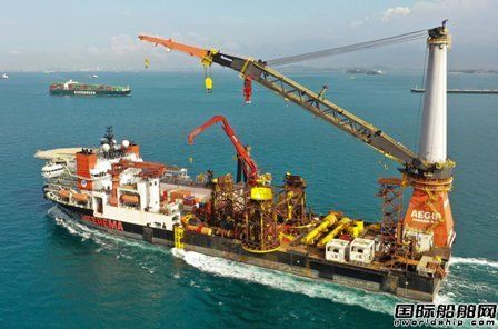 “Aegir”號變身重型吊裝船前往臺灣執(zhí)行風(fēng)電場安裝合同