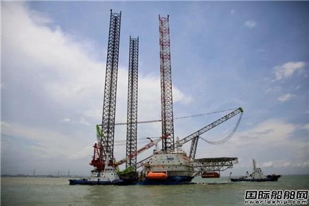 文沖修造首艘改建風電安裝平臺成功交付