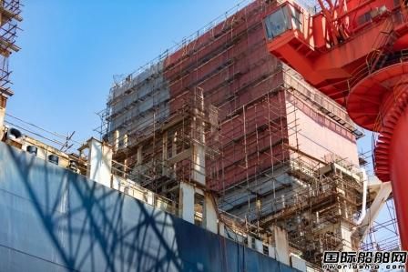35天脫硫塔主體成型!舟山中遠海運重工“瑞尼”輪改裝進入沖刺階段