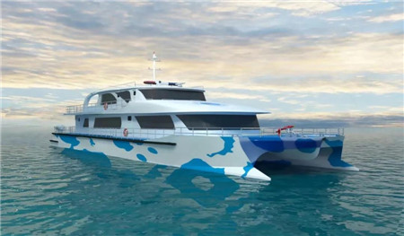 六〇五院國內首艘雙體漁政執法船送審設計