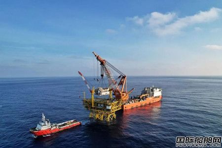 亞洲第一深水導管架平臺“海基一號”海上安裝全部完成