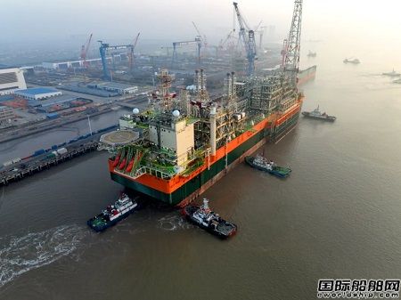啟東中遠海運海工建造世界最大天然氣處理浮式儲卸油平臺試航