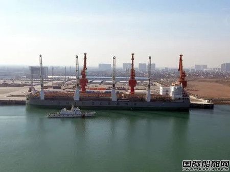 世界載重噸位最大多用途重吊船順利靠泊通州灣呂四起步港區