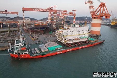 潤揚船業建造大型國際航線甲板運輸船首航韓國