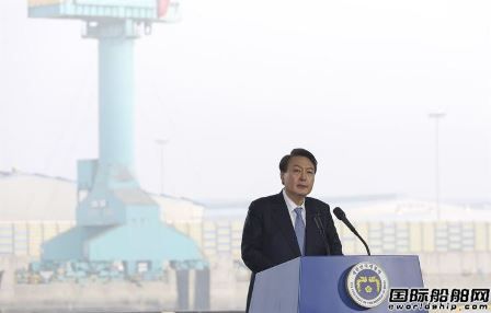 韓國總統出席！HD現代群山船廠交付重啟后首批分段
