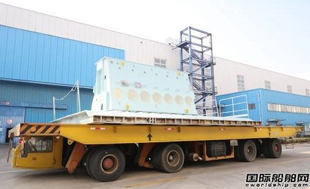 中國船柴完成全球首制7S35ME-C9.7-GI+EcoEGR機座機架加工