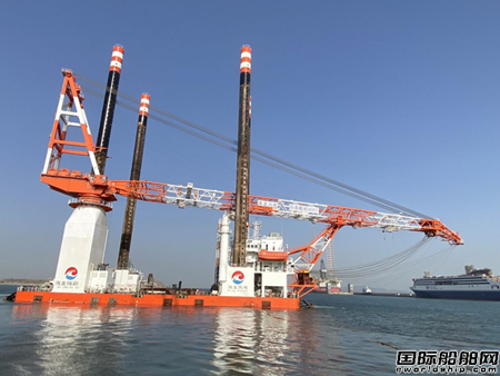 威海金陵完成“海龍瑞彩”號風電安裝平臺升級改造