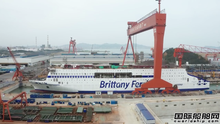 威海金陵建造全球最大混合動力客滾船下水