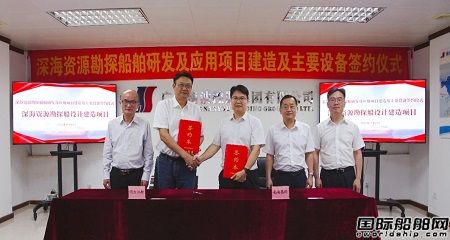 同方江新和南油集團簽約建造千噸級深海資源勘探船
