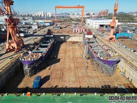 大船海工兩艘全球首制7500立方米LCO2船建造進度完成過半