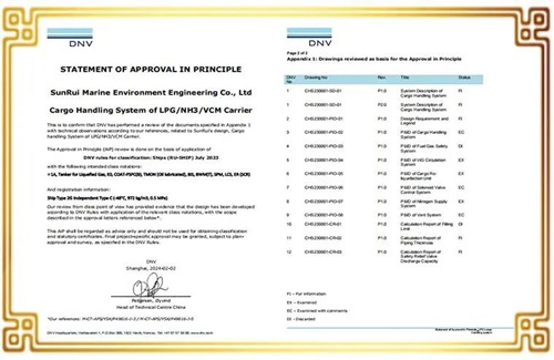 青島雙瑞智能液貨處理系統獲DNV船級社AIP證書