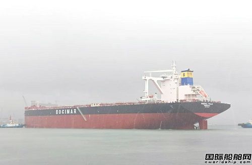 北海造船為CMB建造21萬(wàn)噸氨預(yù)留散貨船離港海試