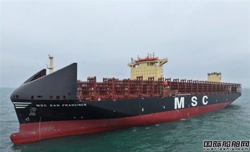 揚子鑫福交付地中海航運第六艘雙燃料16000TEU船