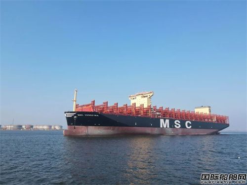 中船天津雙燃料16000TEU集裝箱船試航凱旋