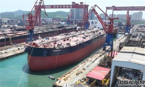 北海造船為CMB建造首制31.9萬噸原油船出塢